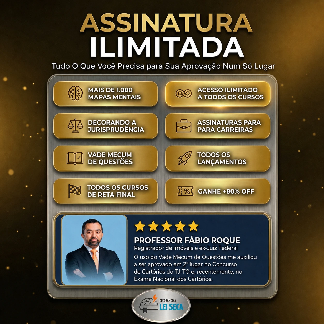 Capa do curso Decorando a Lei Seca — Assinatura Ilimitada